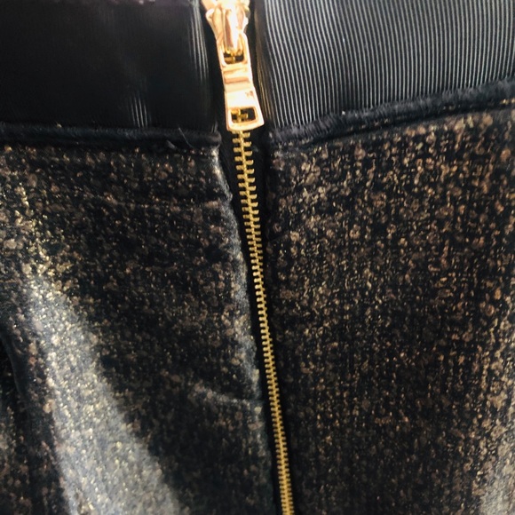 Ann Taylor Loft Black and Gold Bouclé Miniskirt - Picture 5 of 9